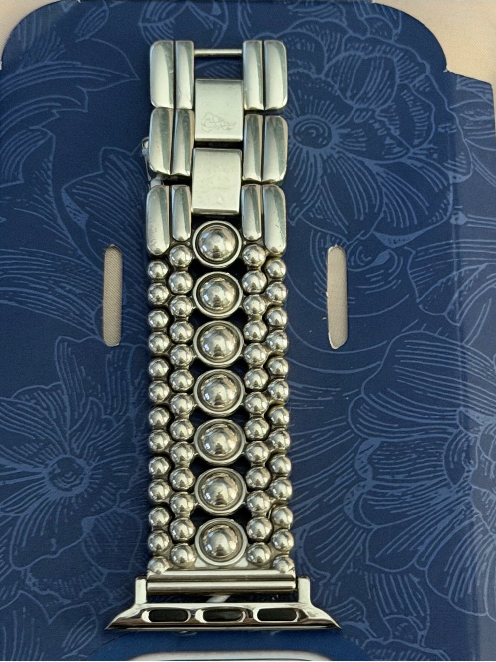 Brighton Silver-Tone Crystal Accent Watchband for Apple Watch. - Picture 5 of 6